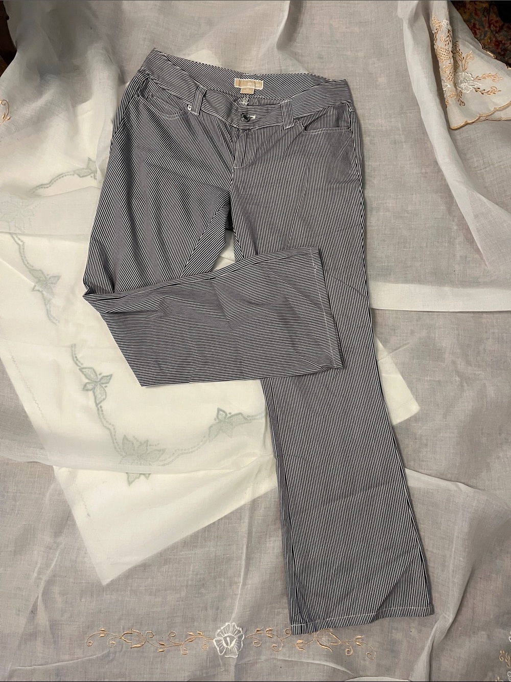 Michael Michael Kors Gray Pinstripe Jeans